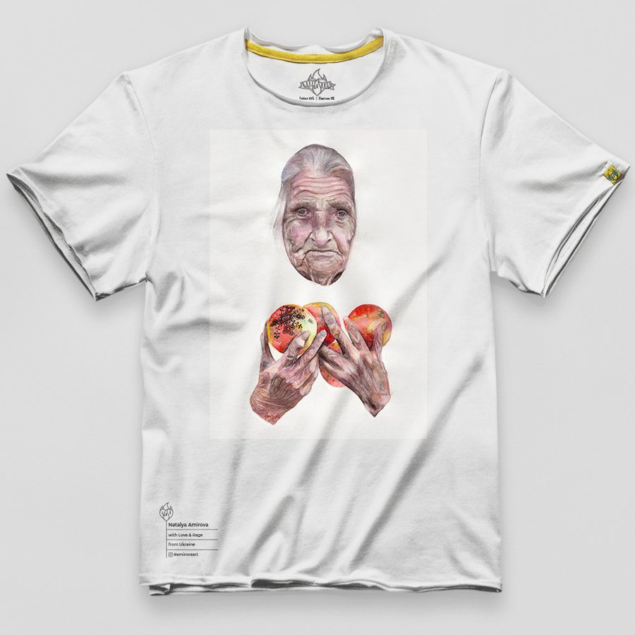 Design t-shirt with "Victory apples" from Love&Rage