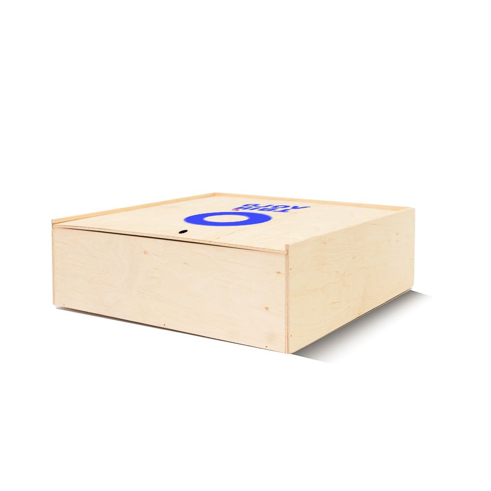 Деревянная коробка для подарка (бокс) 33-33-10 натуральный цвет