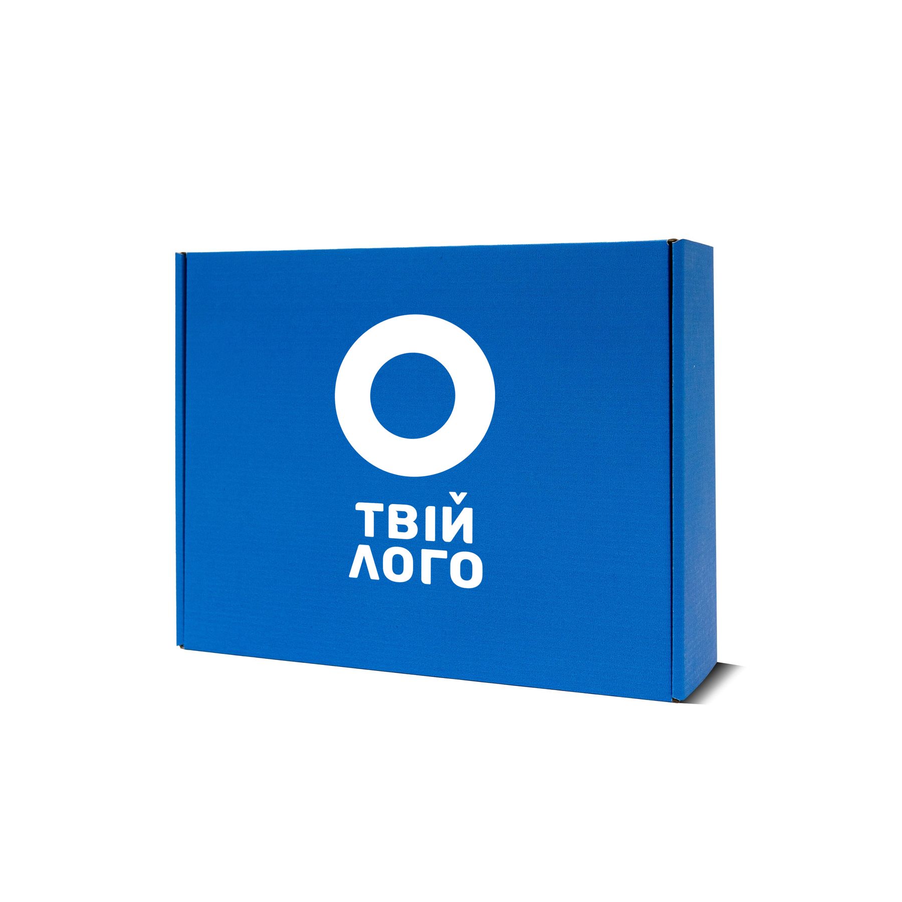 Blue cardboard gift box with logo - 30-24-9