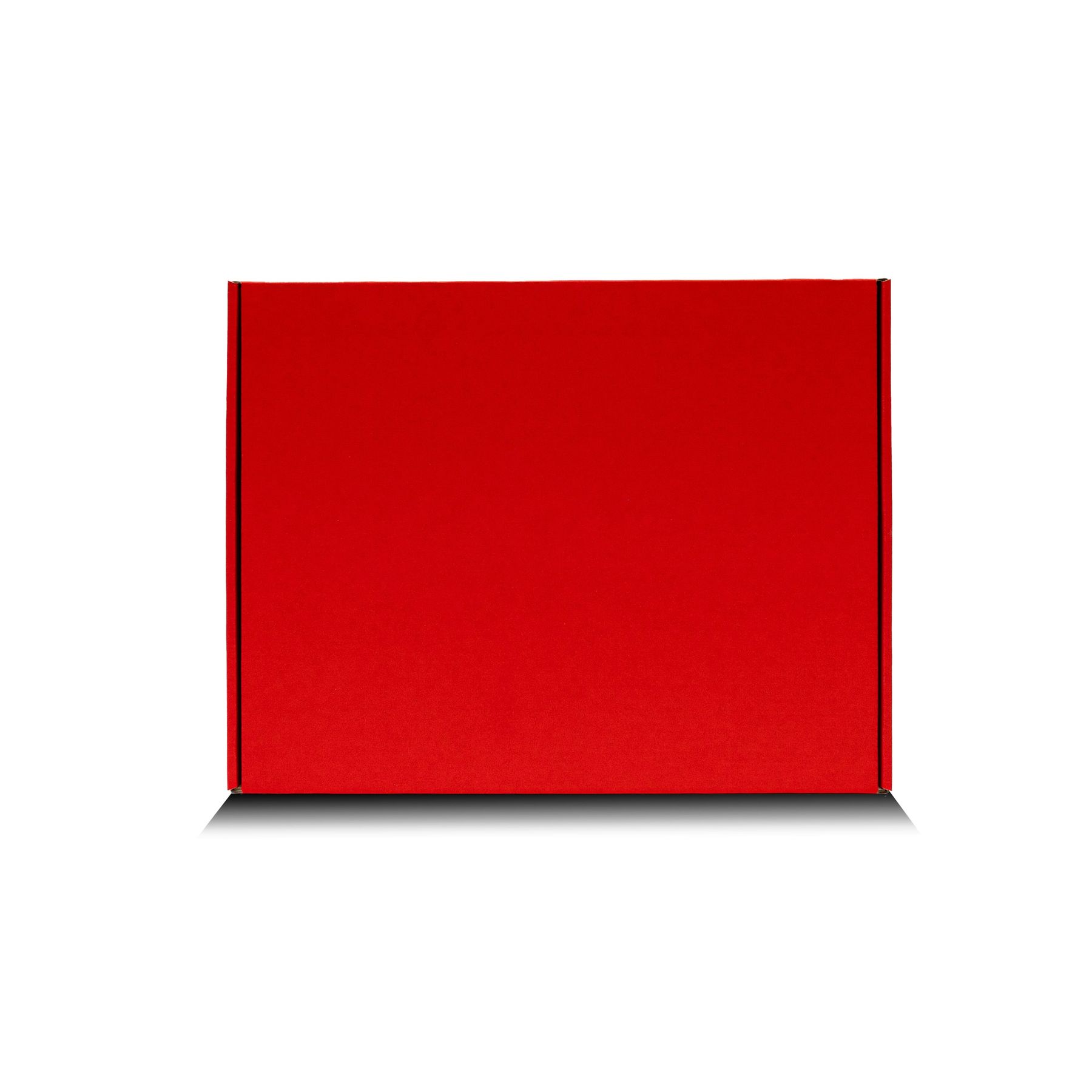 Красная картонная подарочная коробка с лого - 30-24-9