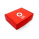 Червона картонна подарункова коробка з лого - 30-24-9