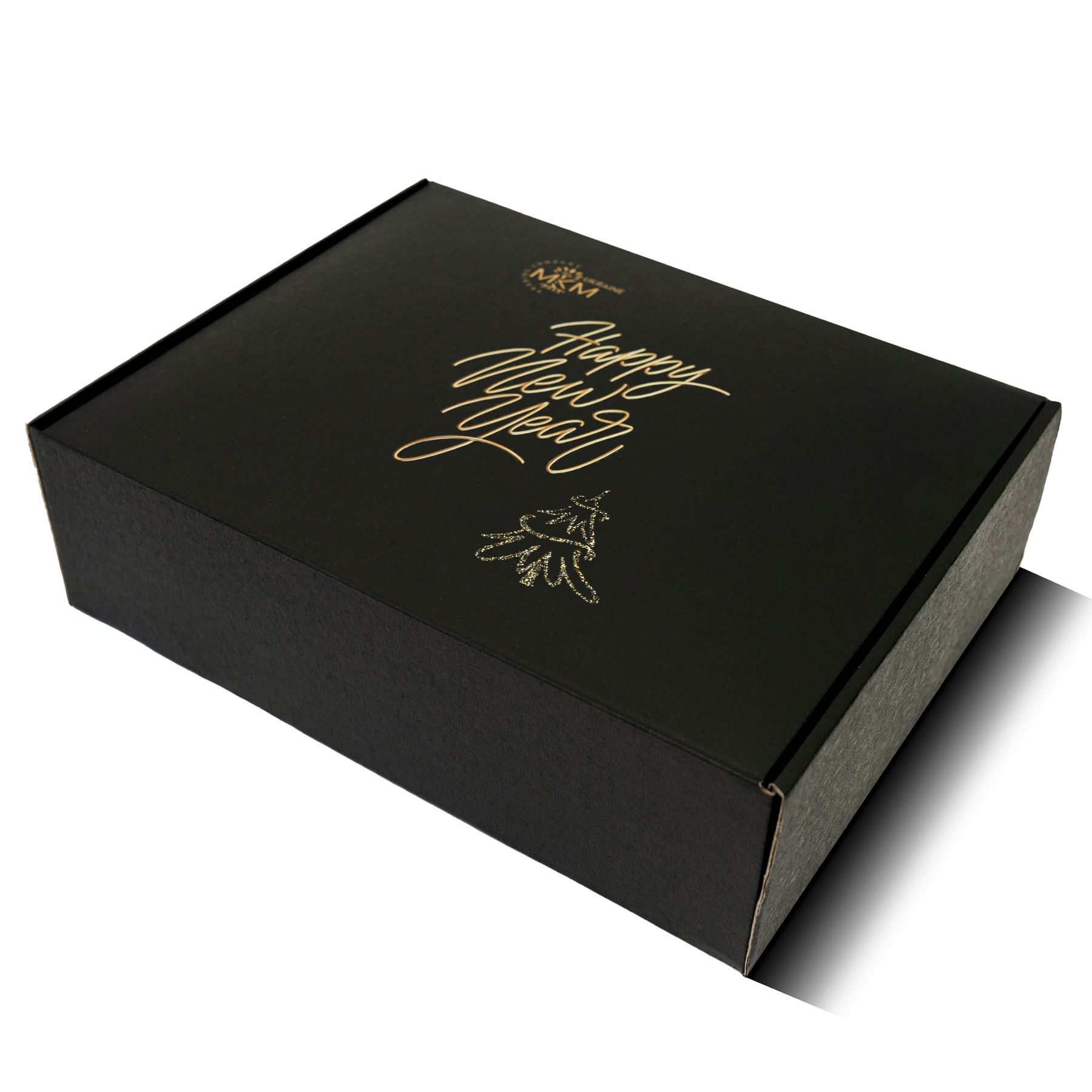 Black cardboard gift box with logo - 30-24-9