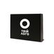 Чорна картонна подарункова коробка з лого - 30-24-9
