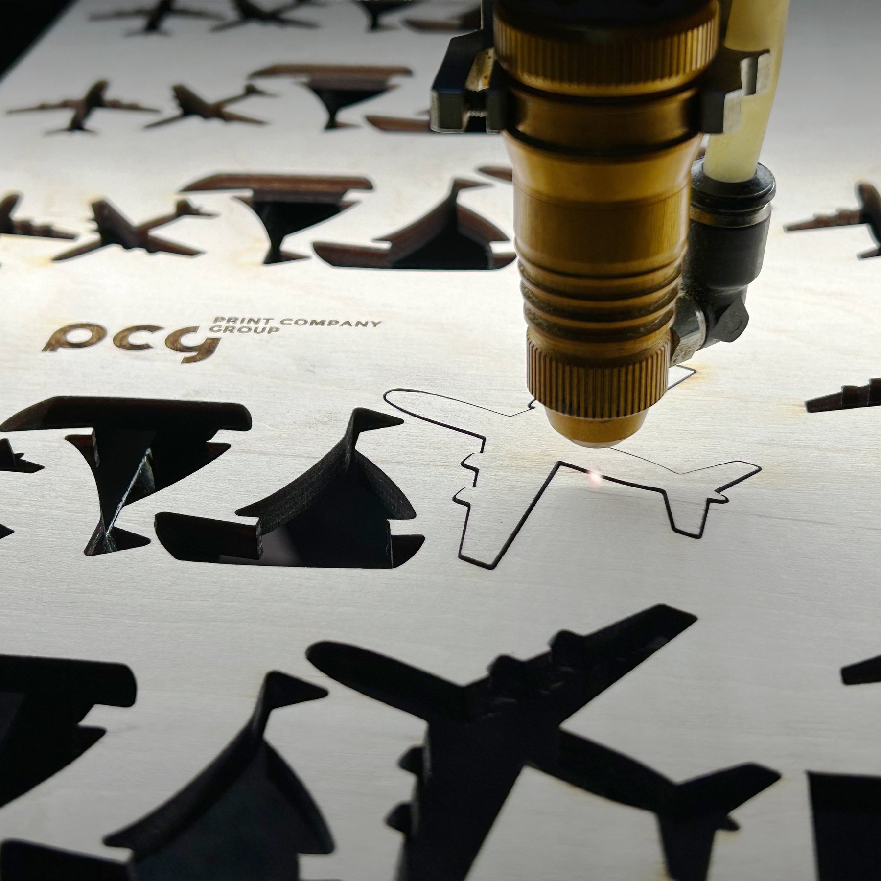 Laser cutting of plywood