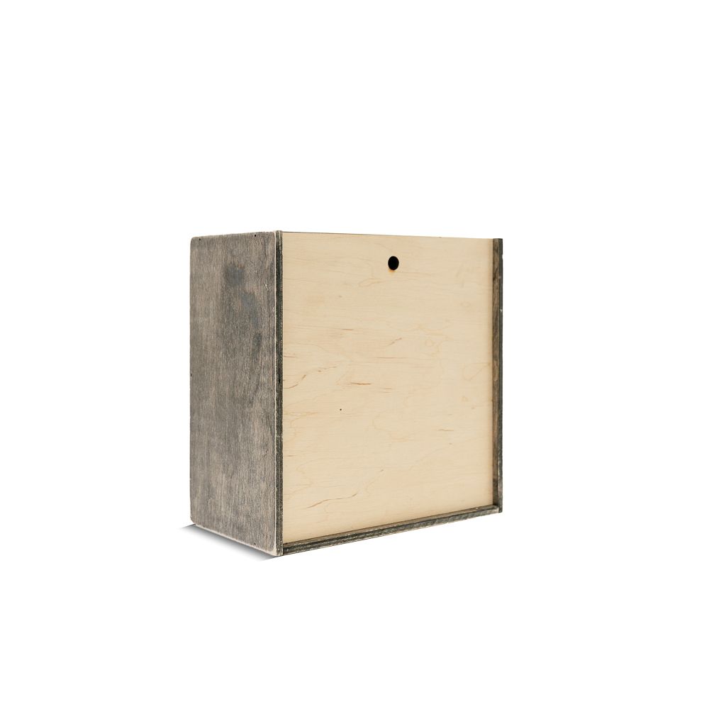 Wooden gift box (box) 20-20-10 gray + gray lid