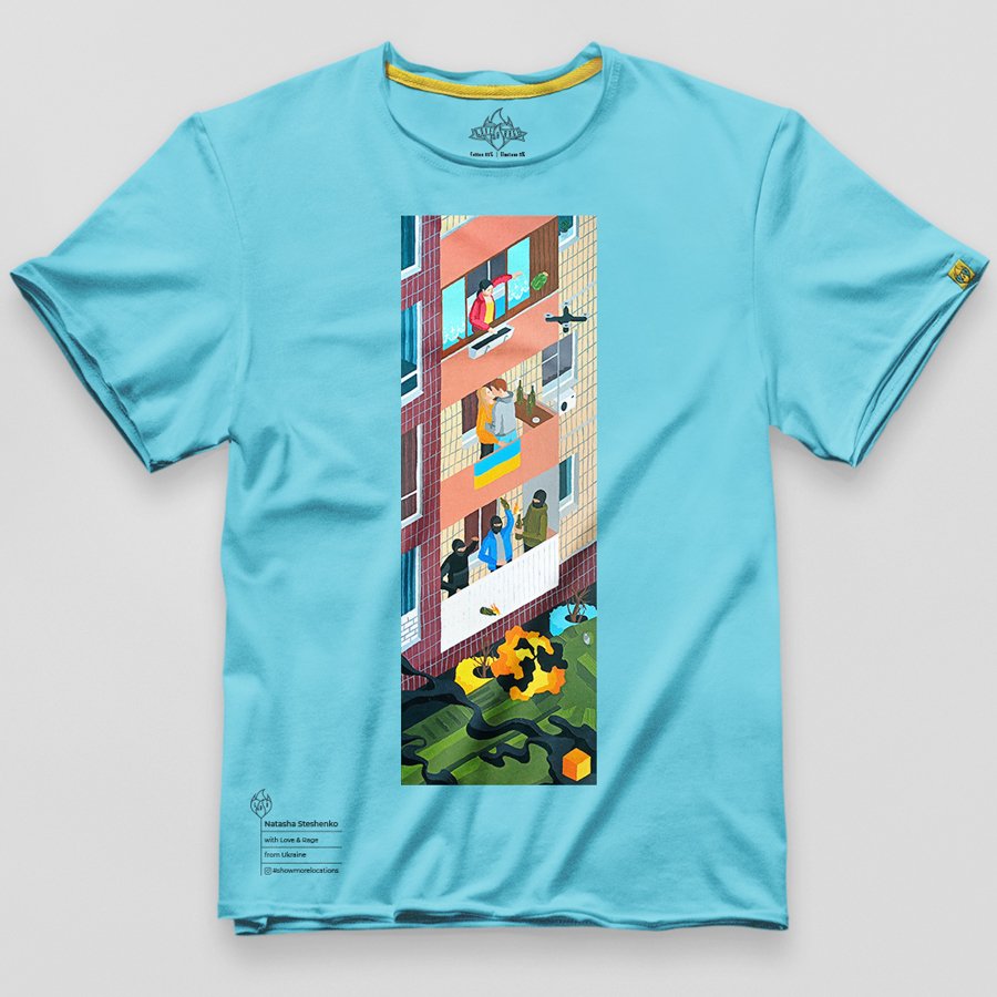 Design t-shirt with "Balcony forces of Ukraine" from Love&Rage