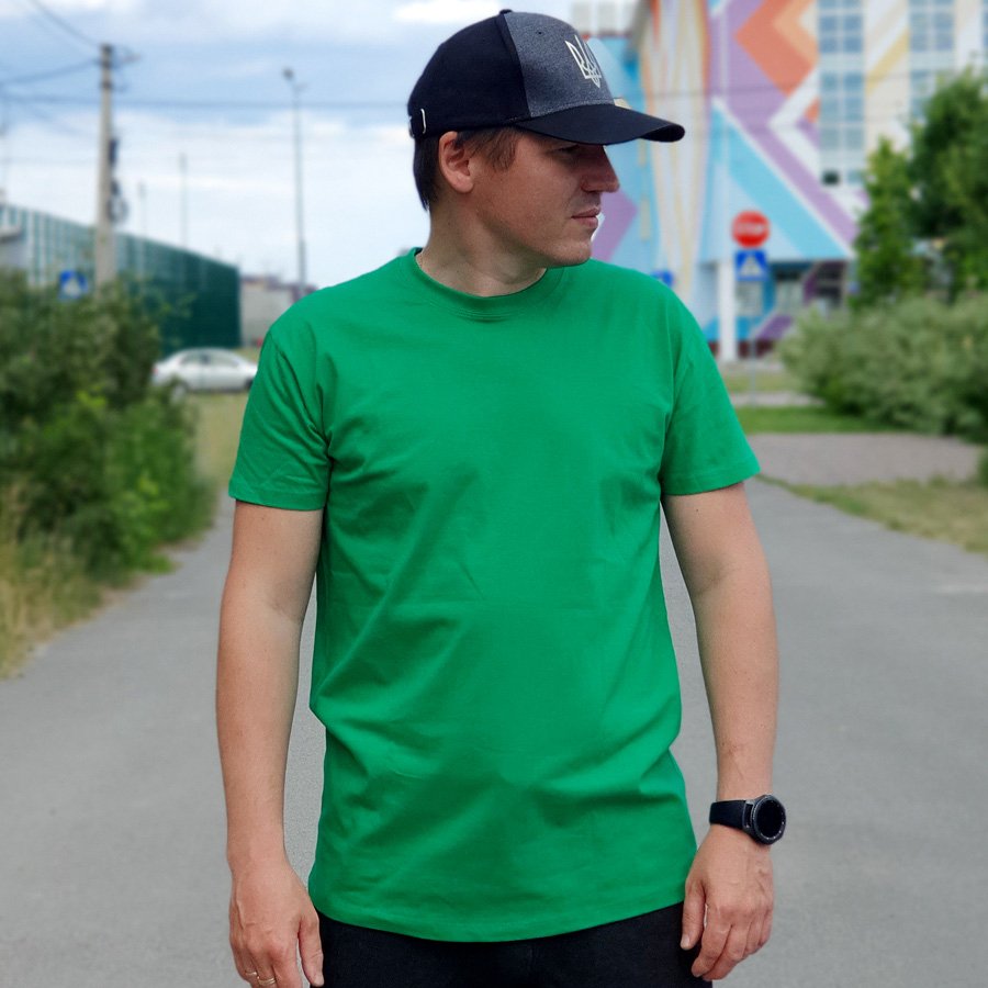 Blank T-shirt line "Bayraktar" green M