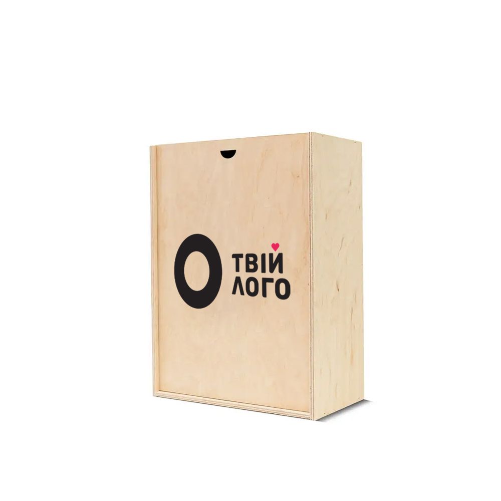 Деревянная коробка для подарка (бокс) 26-21-10 натуральный цвет