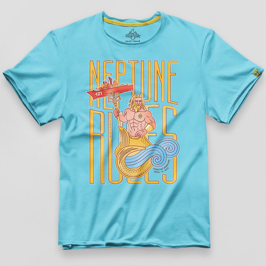 Футболка дизайнерська "Нептун" в кольорі від Love&Rage