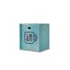 Деревянная коробка для подарка с лого под кружку/чашку 10-10-10 голубая + крышка