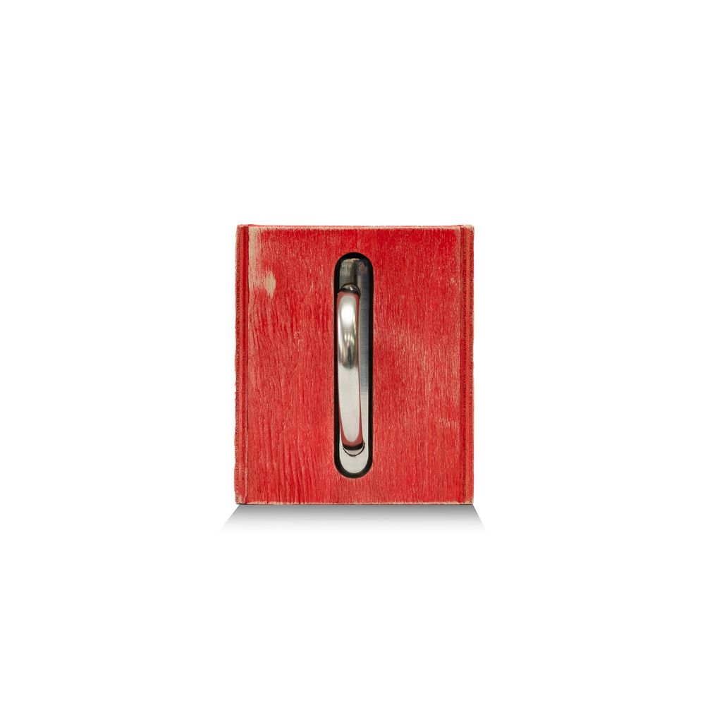 Деревянная коробка для подарка под кружку/чашку 10-10-10 красная + крышка