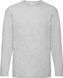 Футболка с длинным рукавом Fruit of the Loom Valueweight Long Sleeve (Серый Меланж S)