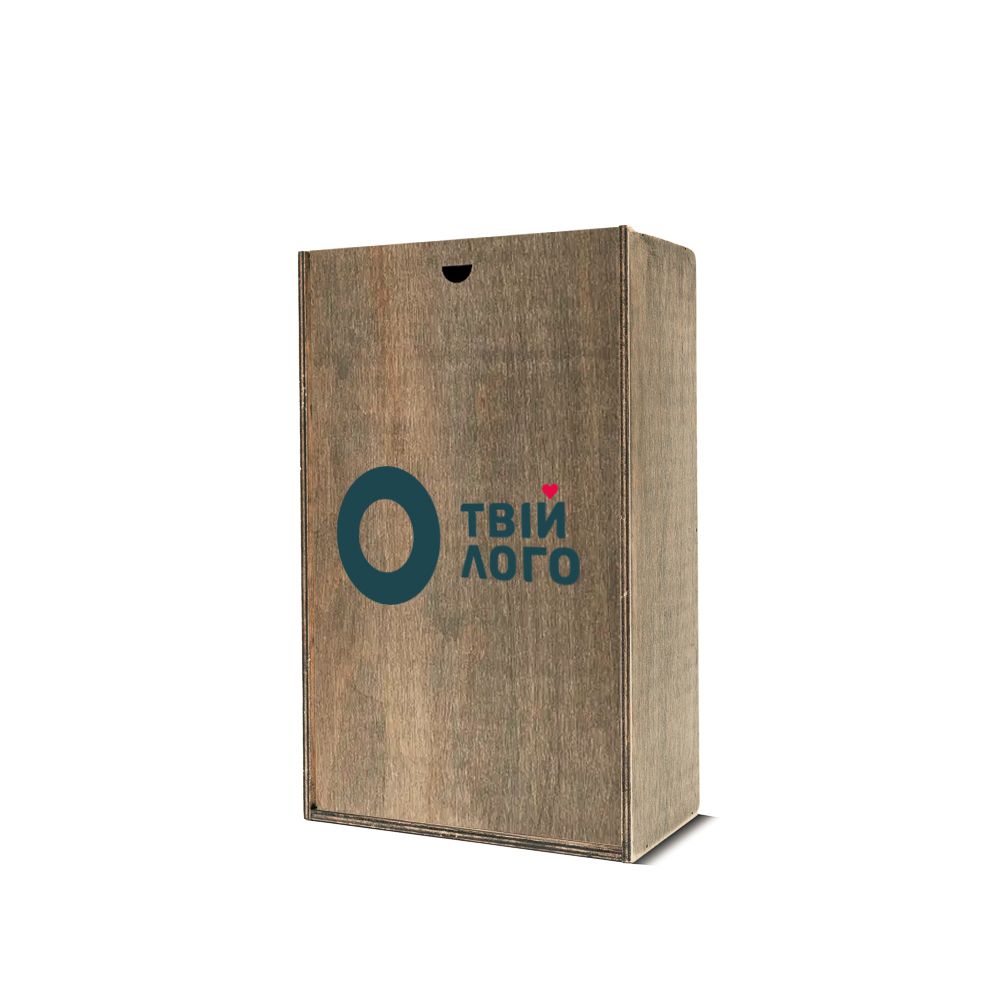 Деревянная коробка для подарка (бокс) 33-20-10 серый цвет + крышка