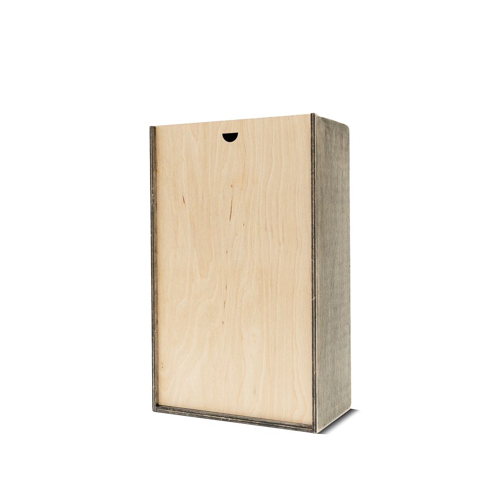 Wooden gift box (box) 33-20-10 gray + lid